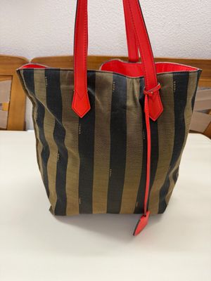 Fendi Pequin Vertical Shopper Tote 