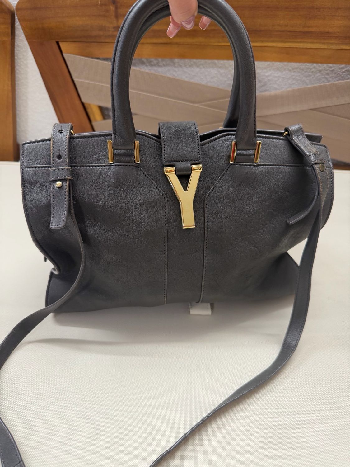 Yves Saint Laurent Cabas Chyc Small in Gray 