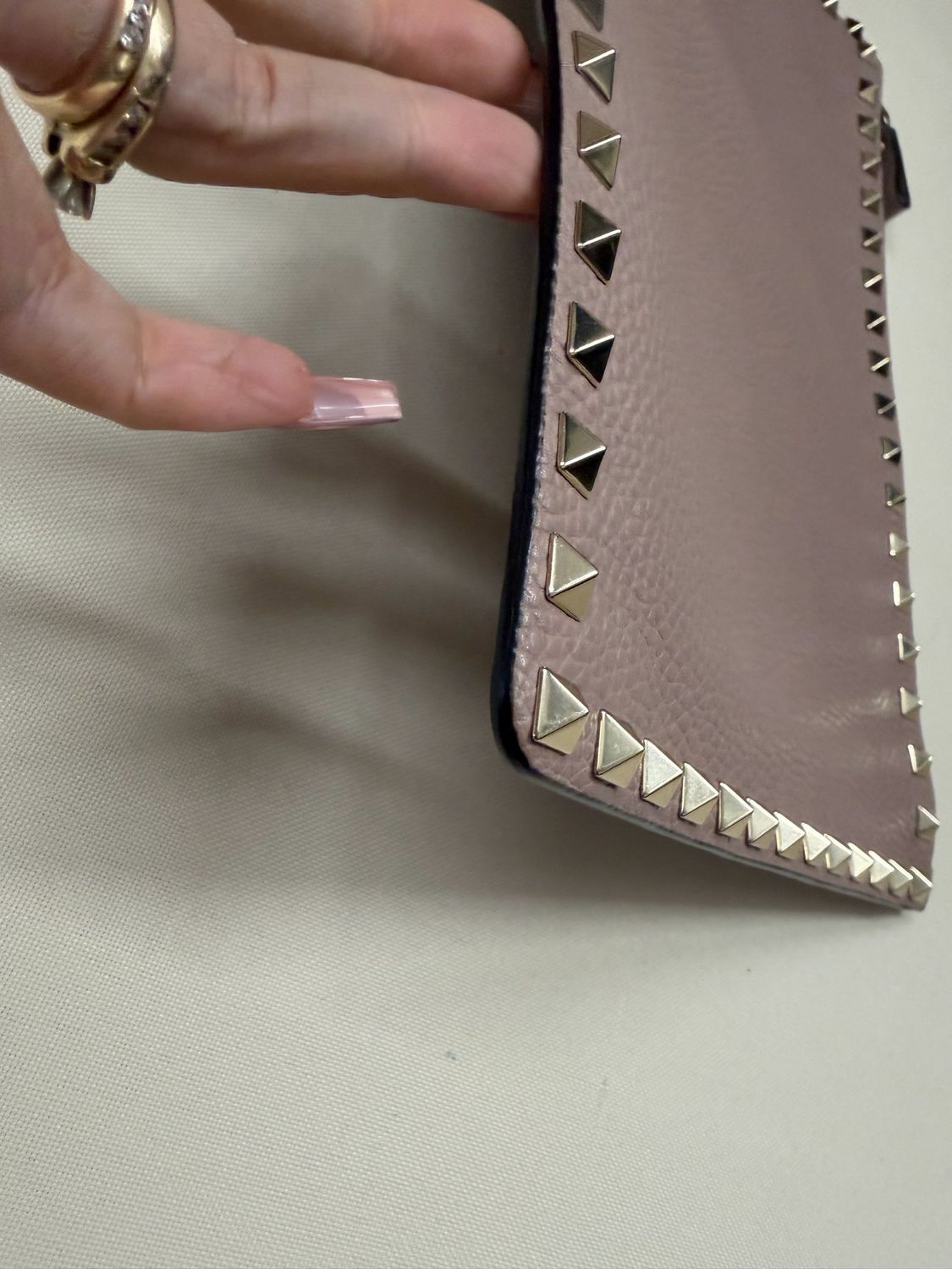 Valentino Rockstud Zipper Clutch