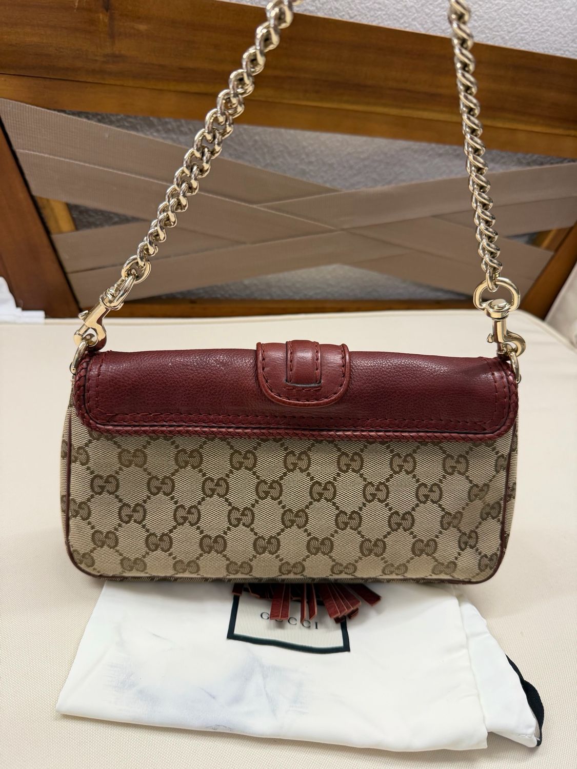 Gucci Monogram Canvas Marrakech Evening Bag Hobo Shoulder