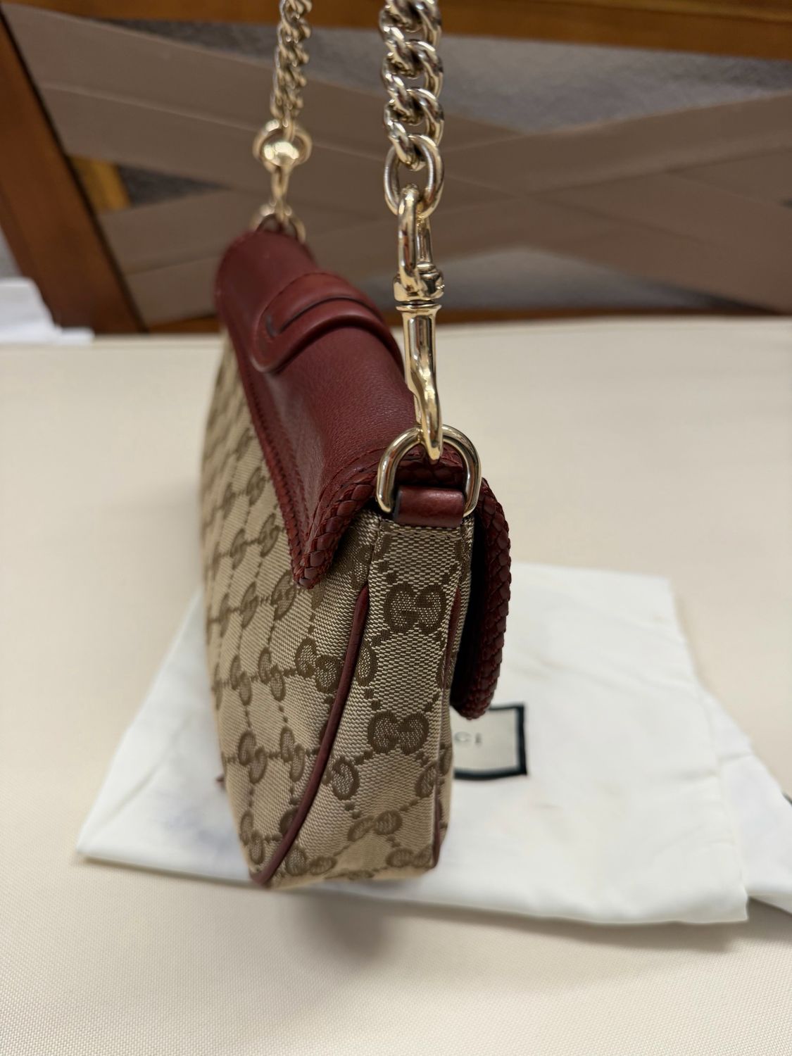 Gucci Monogram Canvas Marrakech Evening Bag Hobo Shoulder