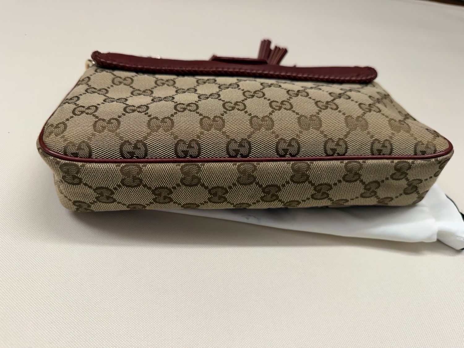 Gucci Monogram Canvas Marrakech Evening Bag Hobo Shoulder