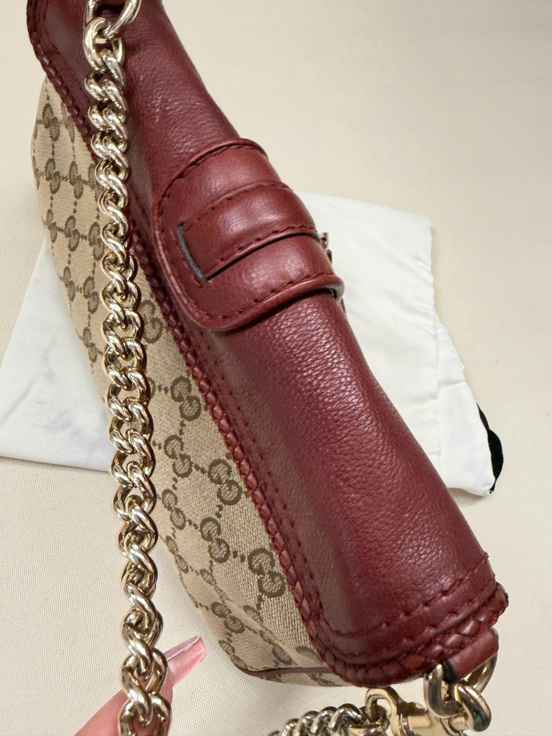 Gucci Monogram Canvas Marrakech Evening Bag Hobo Shoulder
