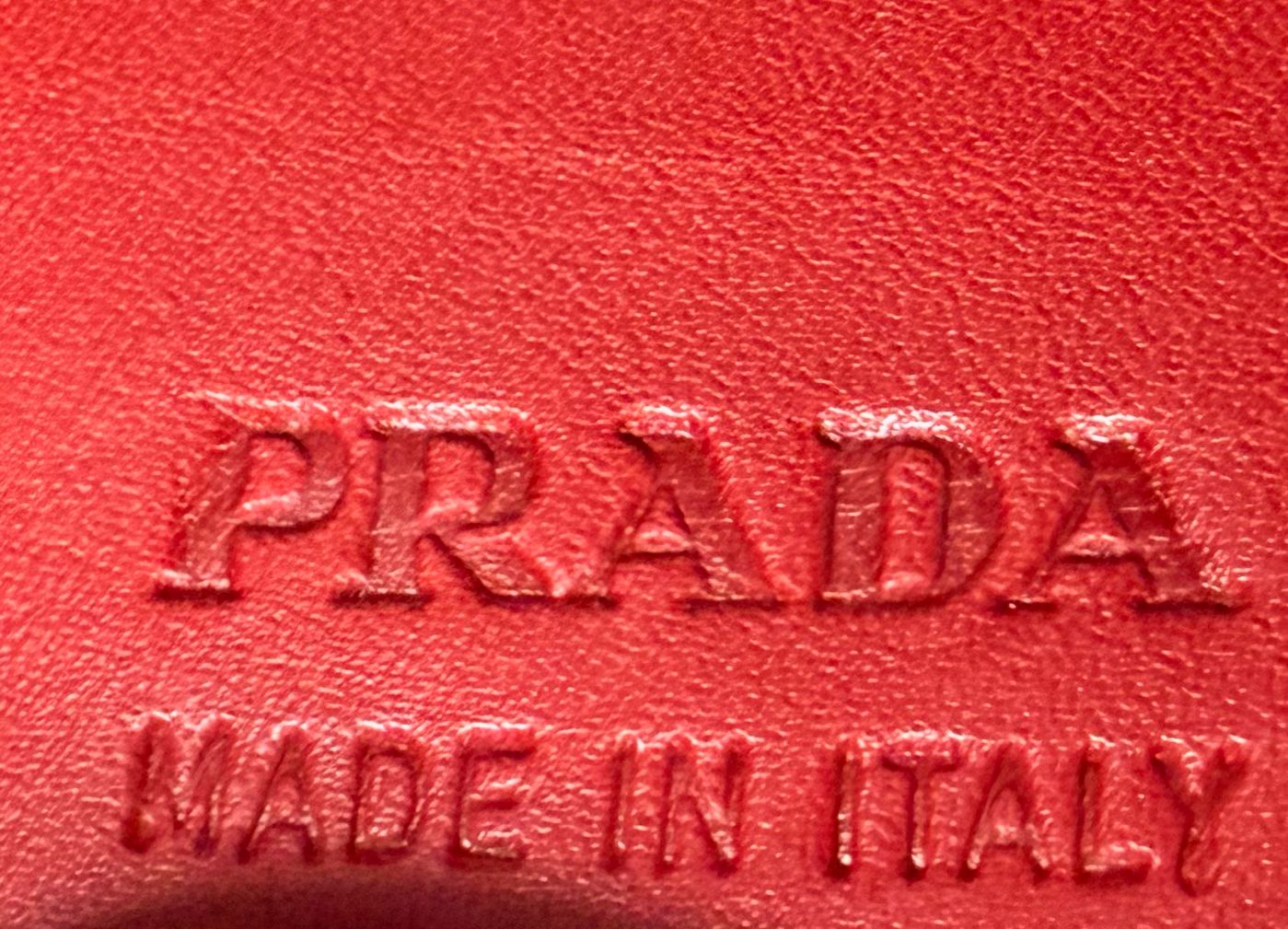Prada Canapa Jacquard Hobo Shoulder in Red