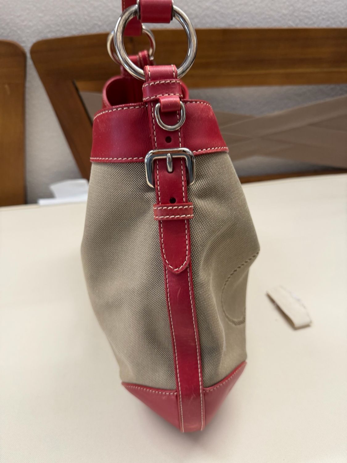 Prada Canapa Jacquard Hobo Shoulder in Red