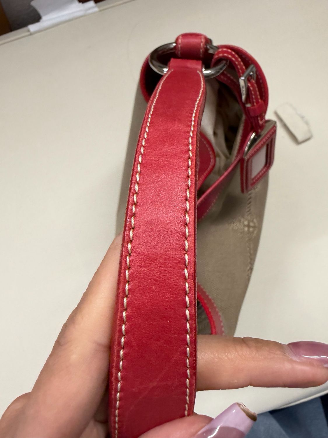 Prada Canapa Jacquard Hobo Shoulder in Red