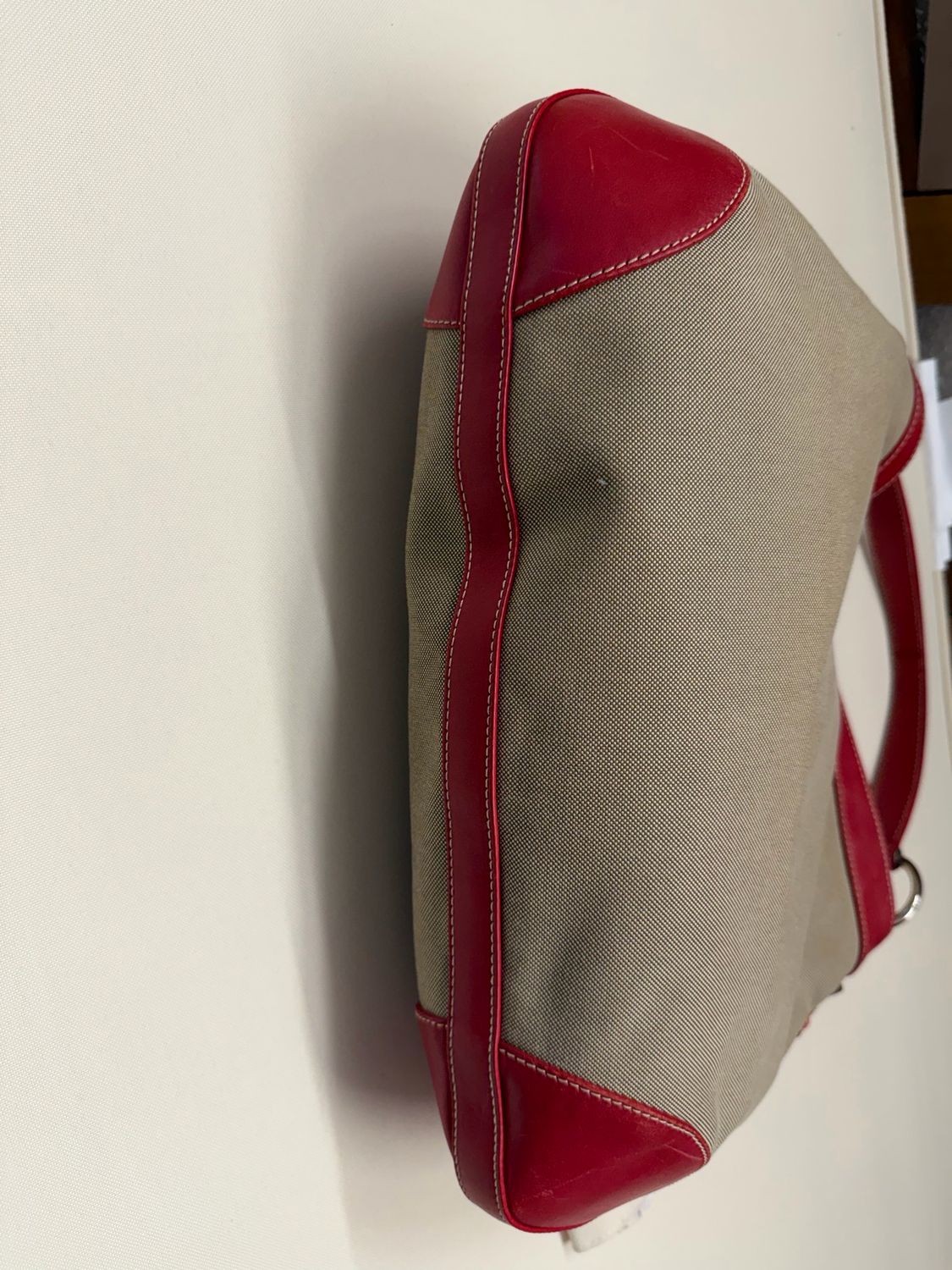 Prada Canapa Jacquard Hobo Shoulder in Red