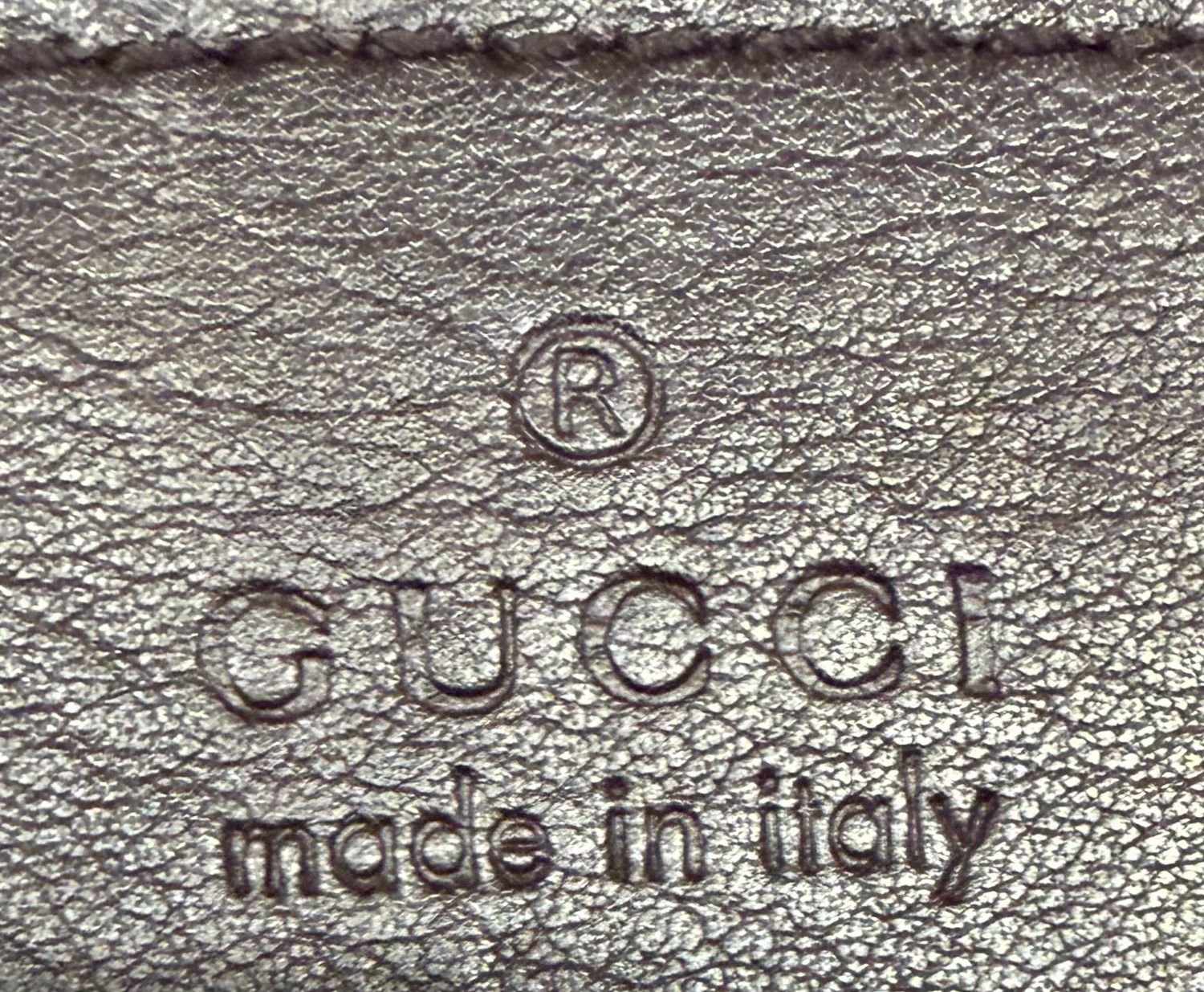 Gucci Monogram Leather Shoulder Charlotte Guccissima Large in Dark Brown