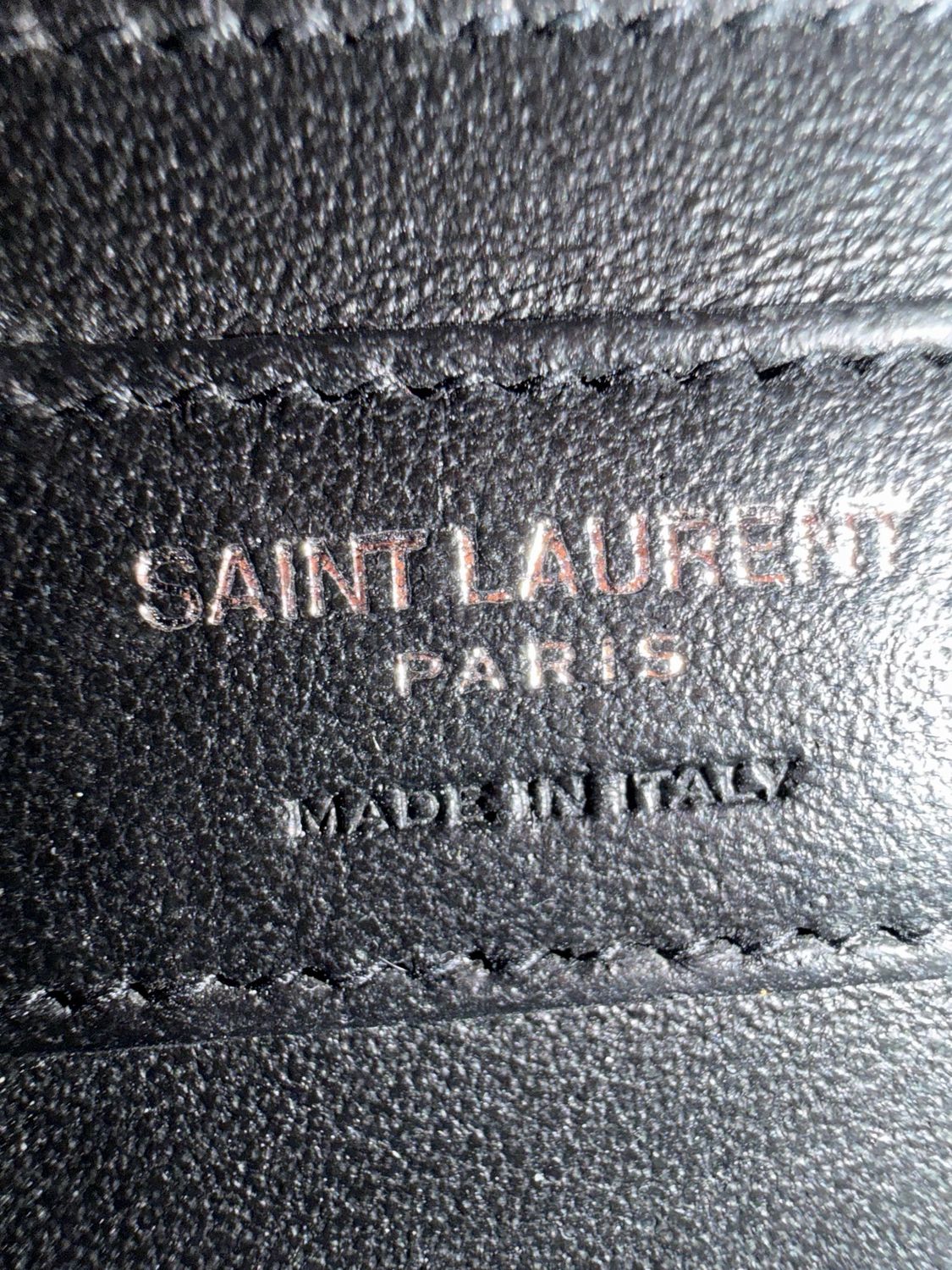 Yves Saint Laurent Calfskin Flap Messenger Crossbody in Black