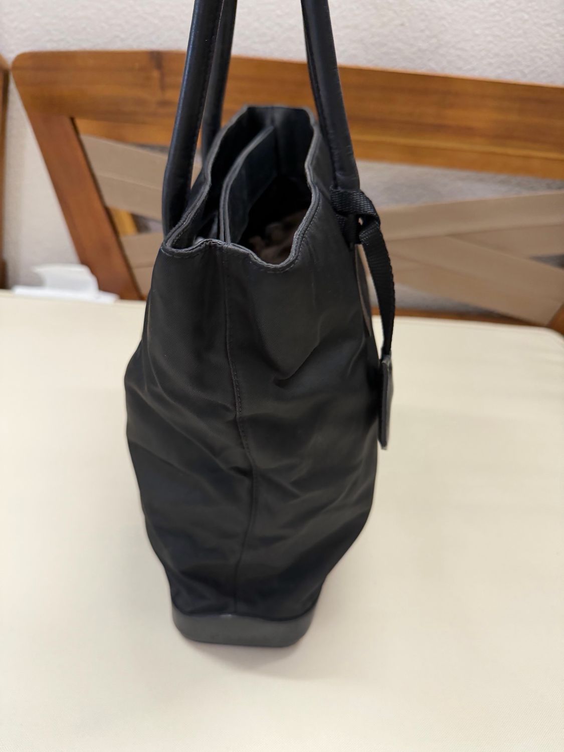 Prada Nylon Tesutto Vertical Shopper Tote