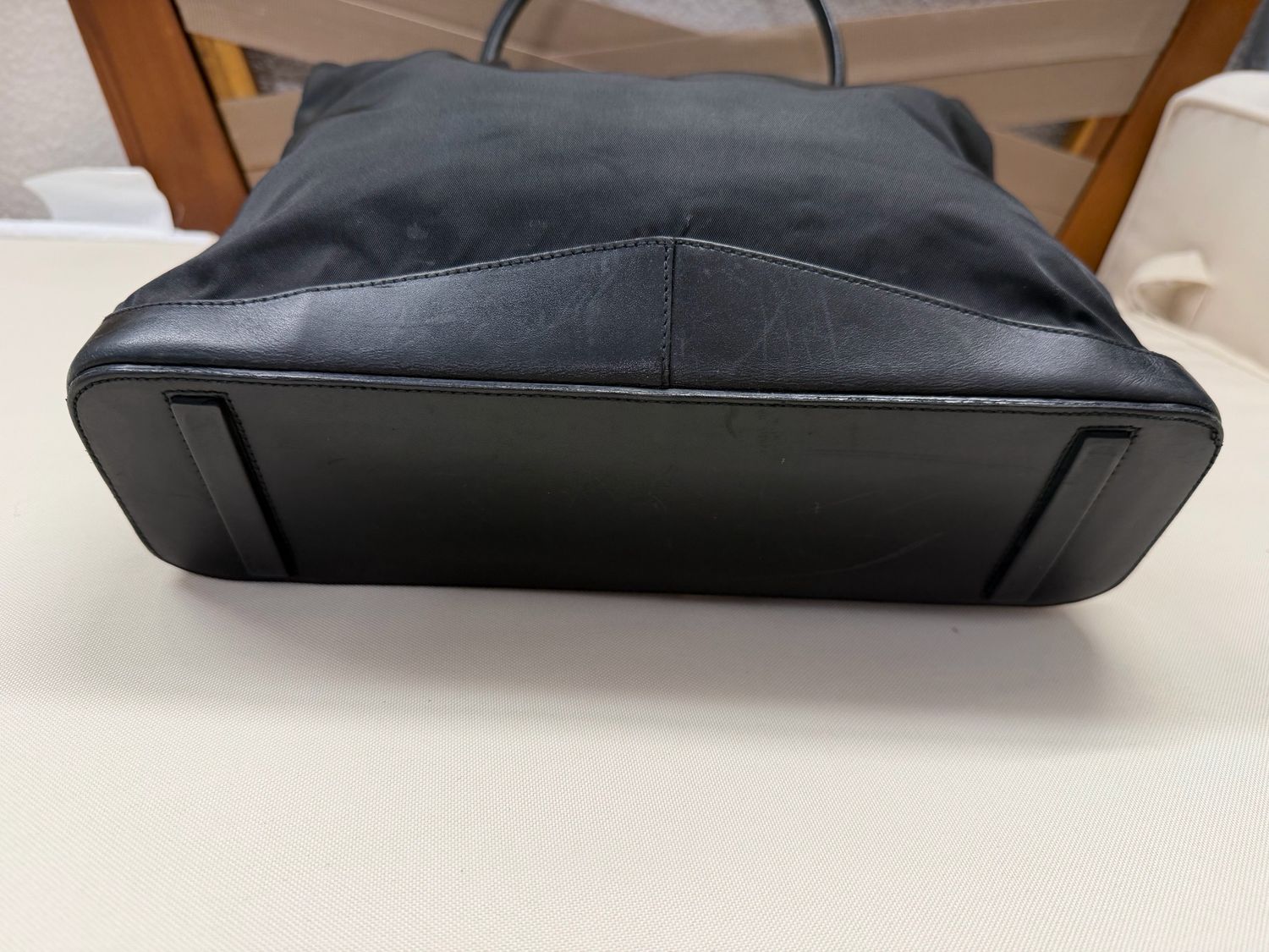 Prada Nylon Tesutto Vertical Shopper Tote