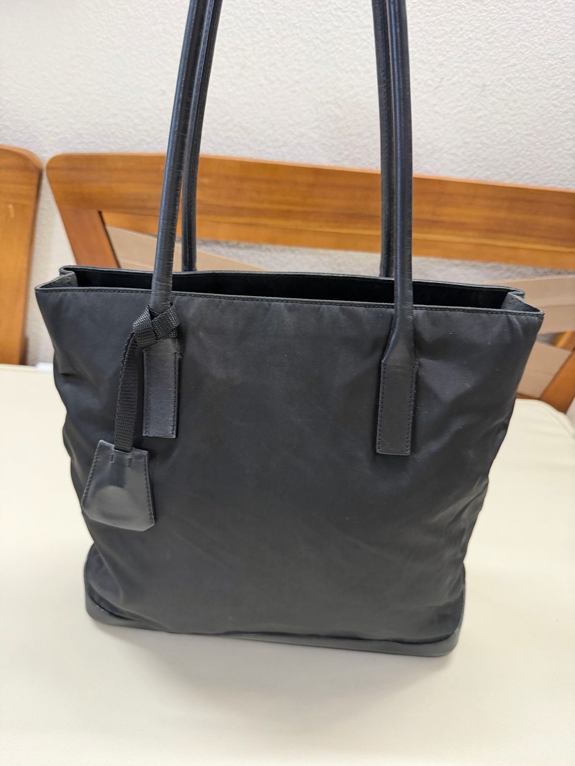 Prada Nylon Tesutto Vertical Shopper Tote