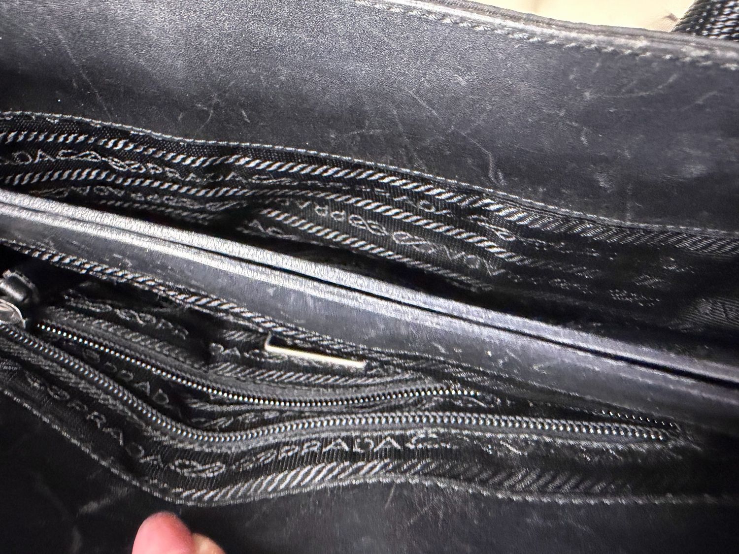 Prada Nylon Tesutto Vertical Shopper Tote