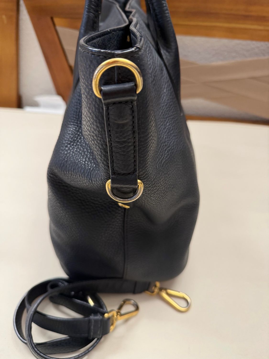 Prada Vitello Daino Shopper Convertible Crossbody Sling