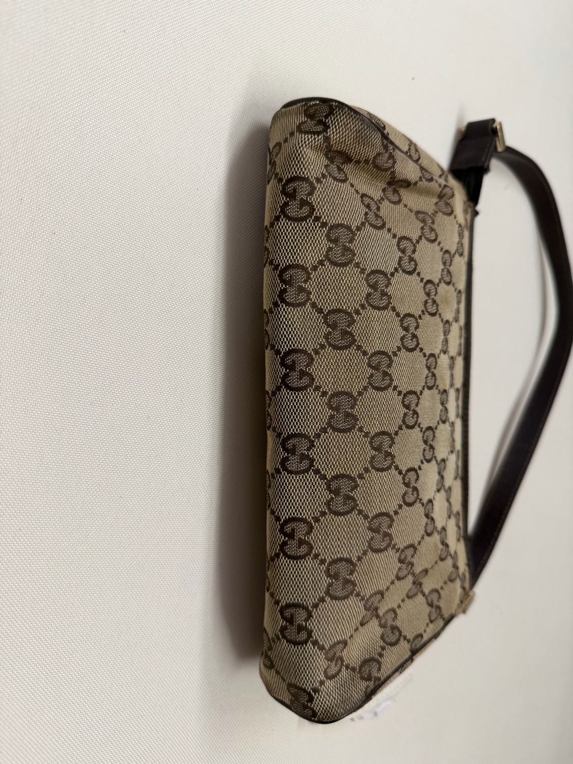 Gucci Monogram Canvas Abbey D Ring Hobo Pochette Shoulder