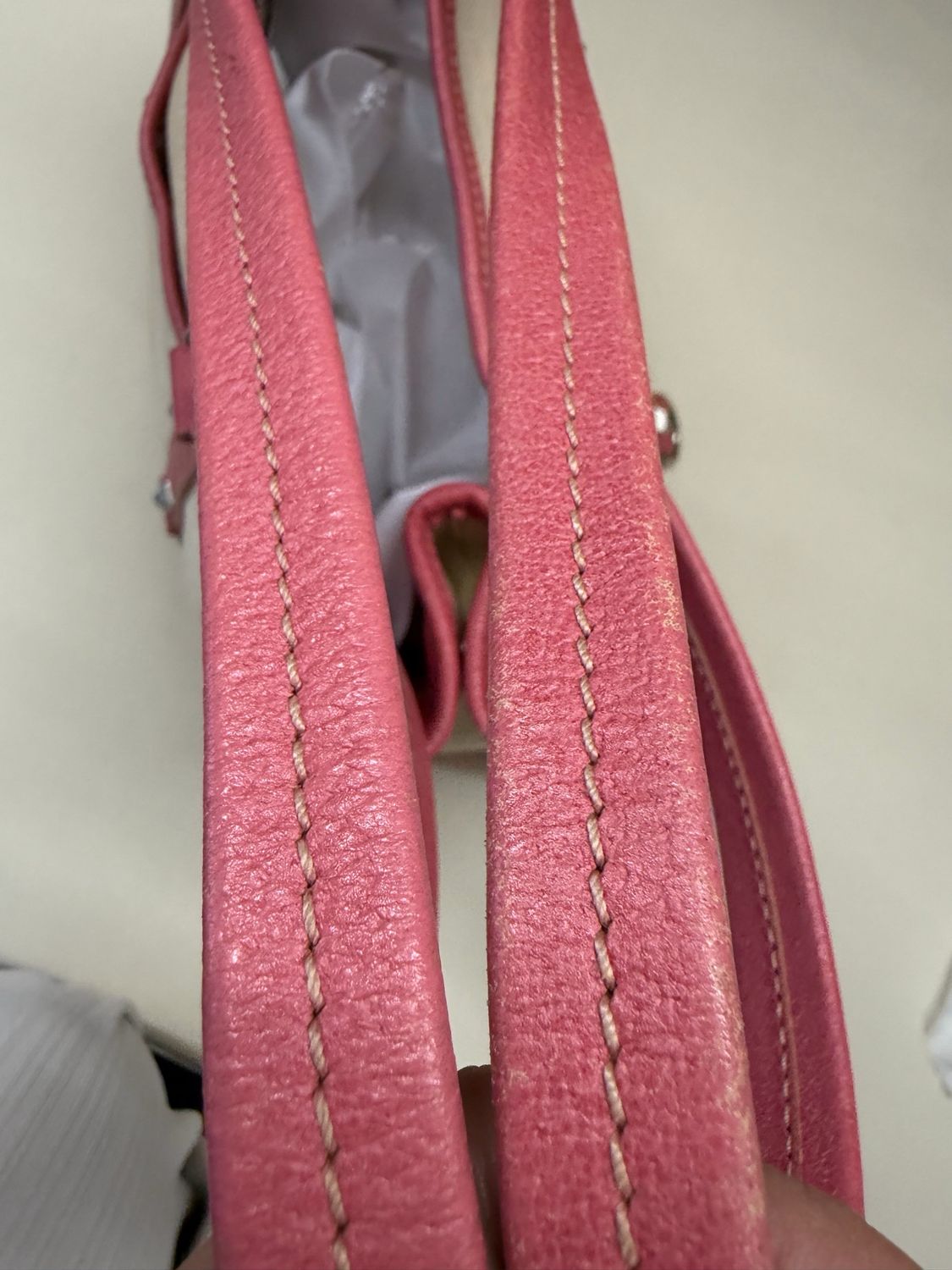 Prada Canapa Shopper Tote Shoulder Bag in Pink