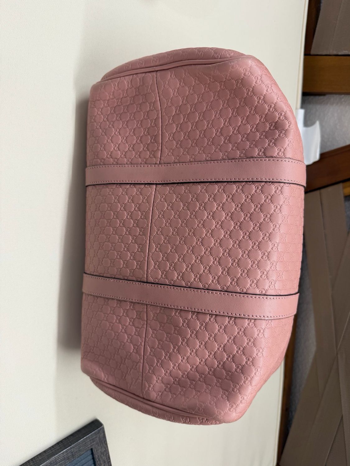 Gucci Joy Boston Bowler Guccissima Sling Crossbody