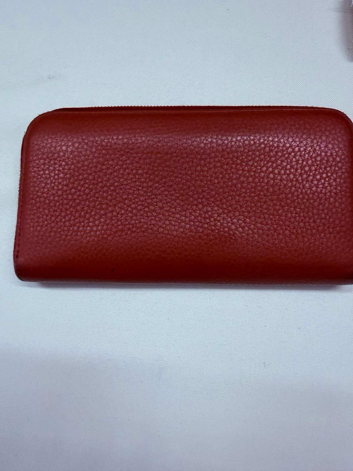 Prada Vitello Daino Ziparound Wallet in Red