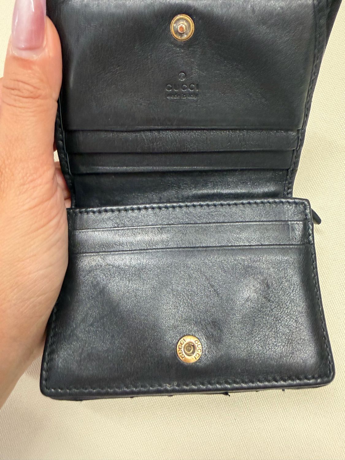 Gucci Marmont Flap Card Case Wallet in Black