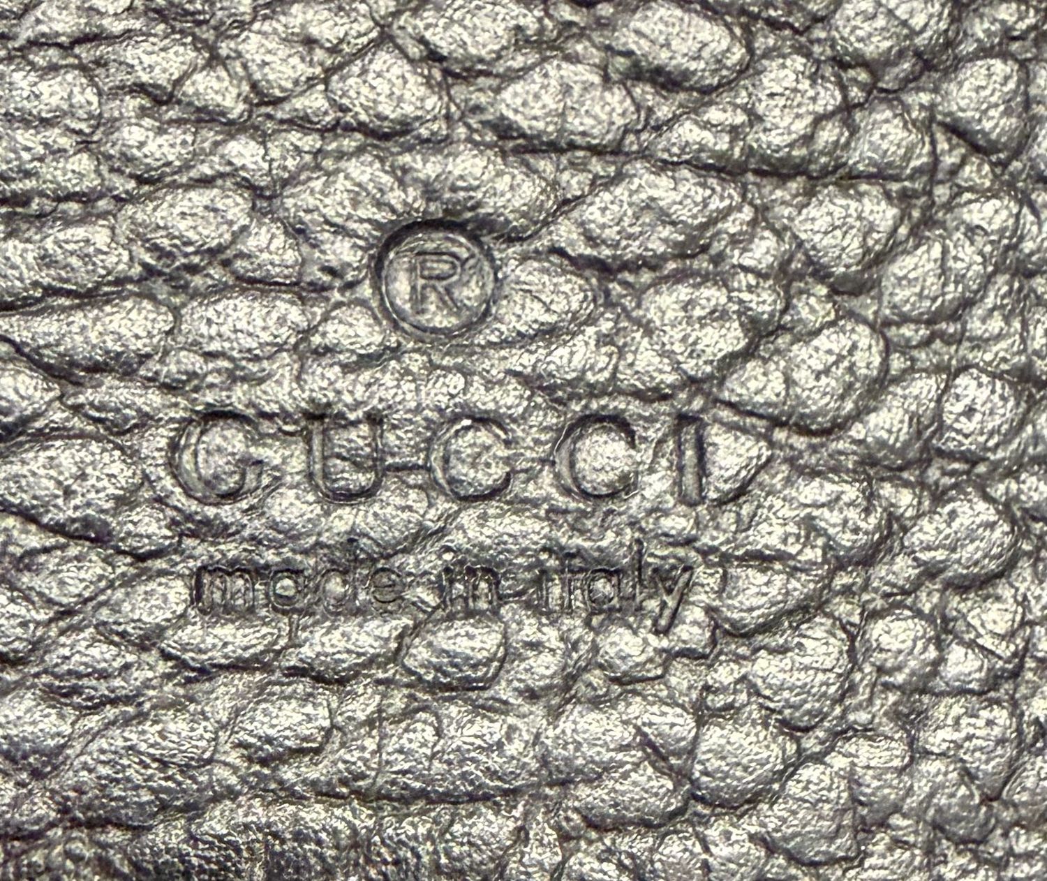 Gucci Pebbled Card Case Wallet in Black