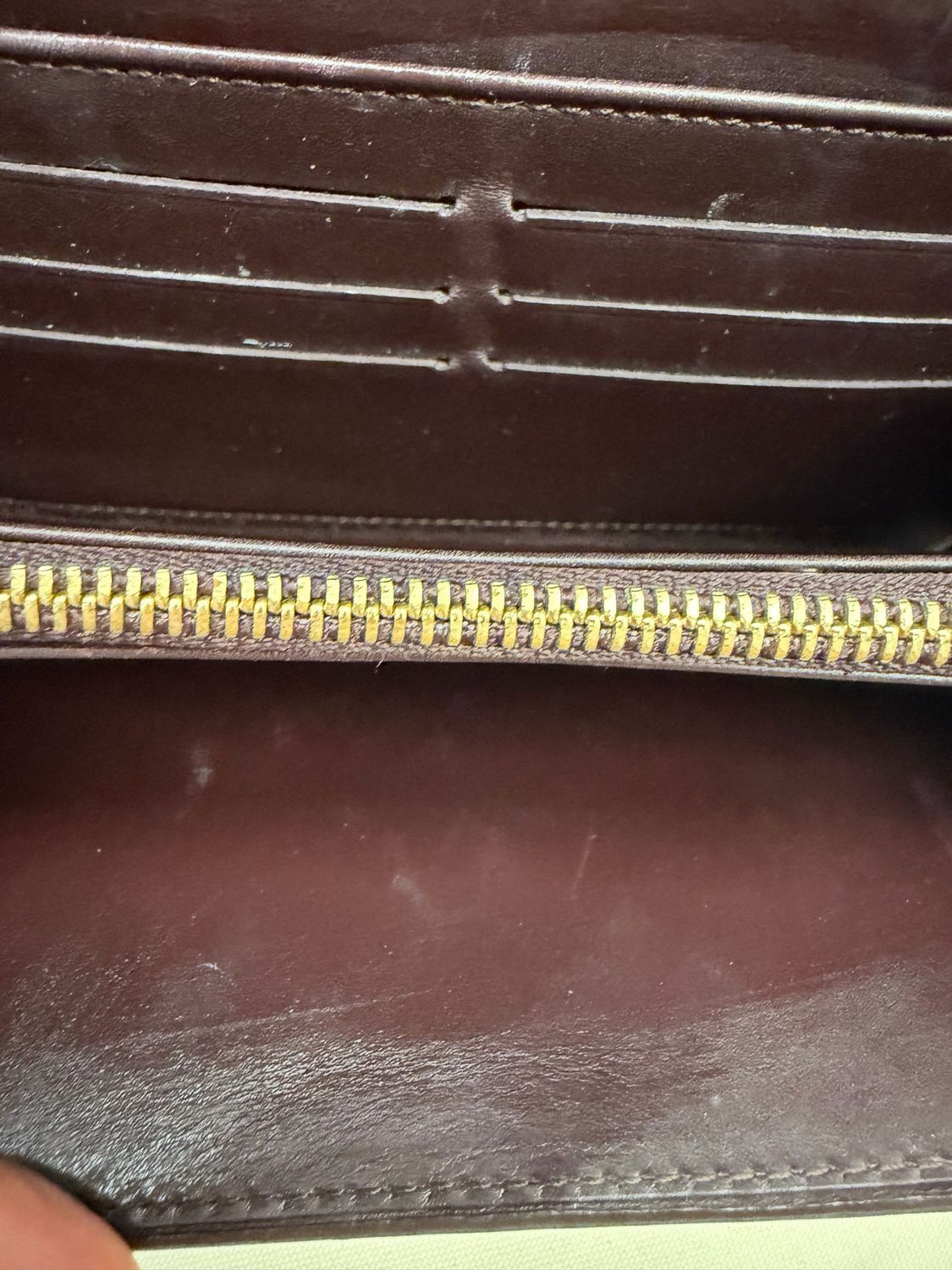 Louis Vuitton Vernis Sarah Wallet Amarante Long Wallet