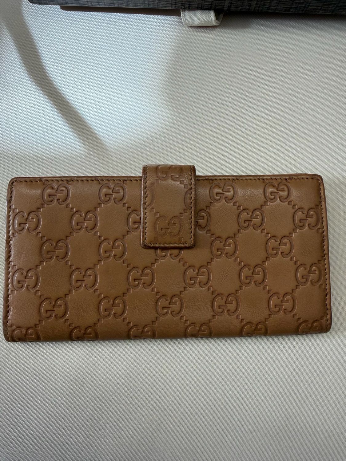 Gucci Guccissima Continental Flap Long Wallet in Brown