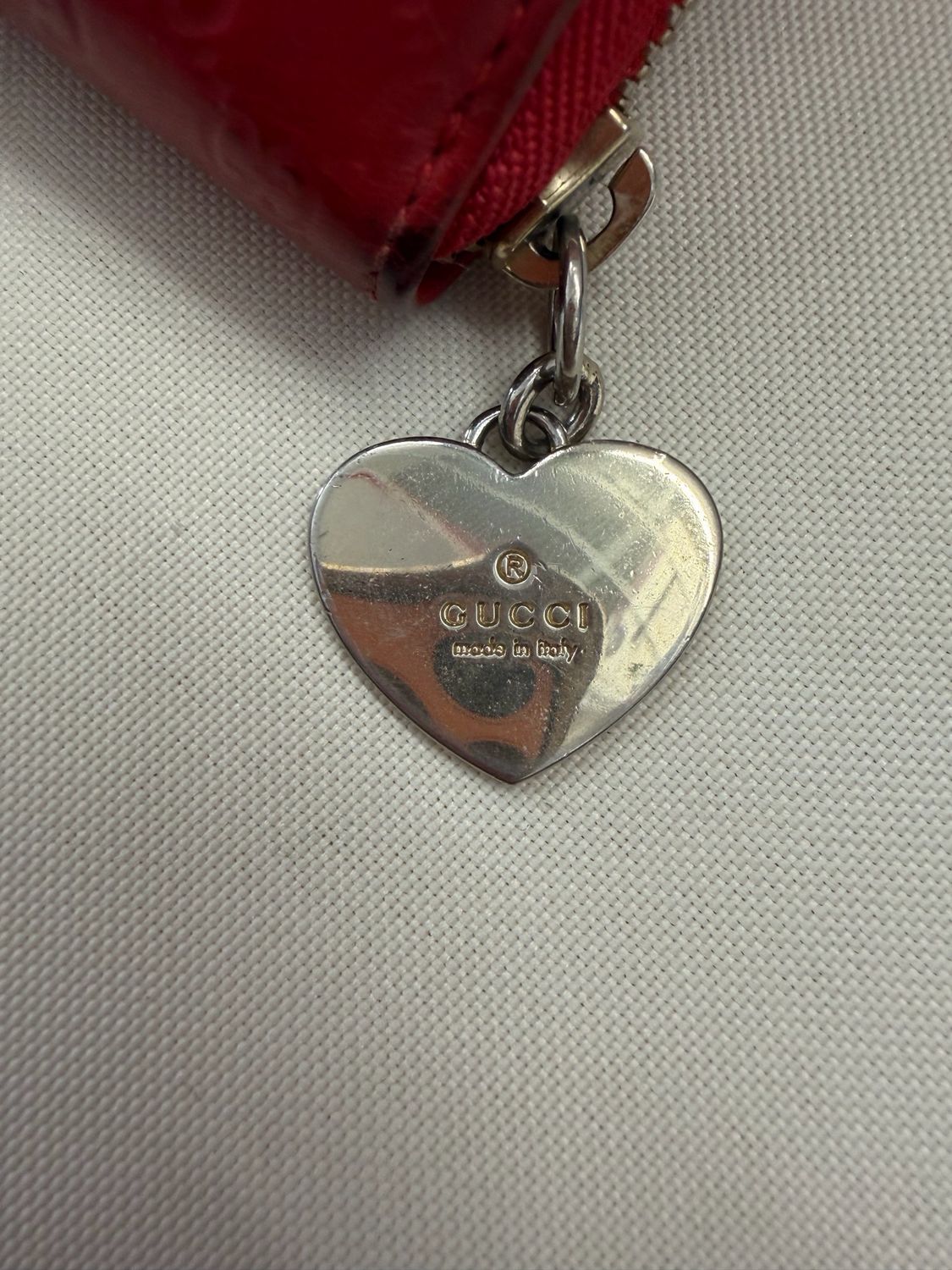 Gucci Monogram Leather Guccissima Ziparound Wallet in Red