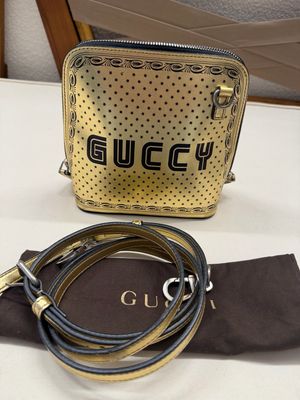 Gucci Sega Stars Mini Dome Crossbody Guccy Metallic Sling 