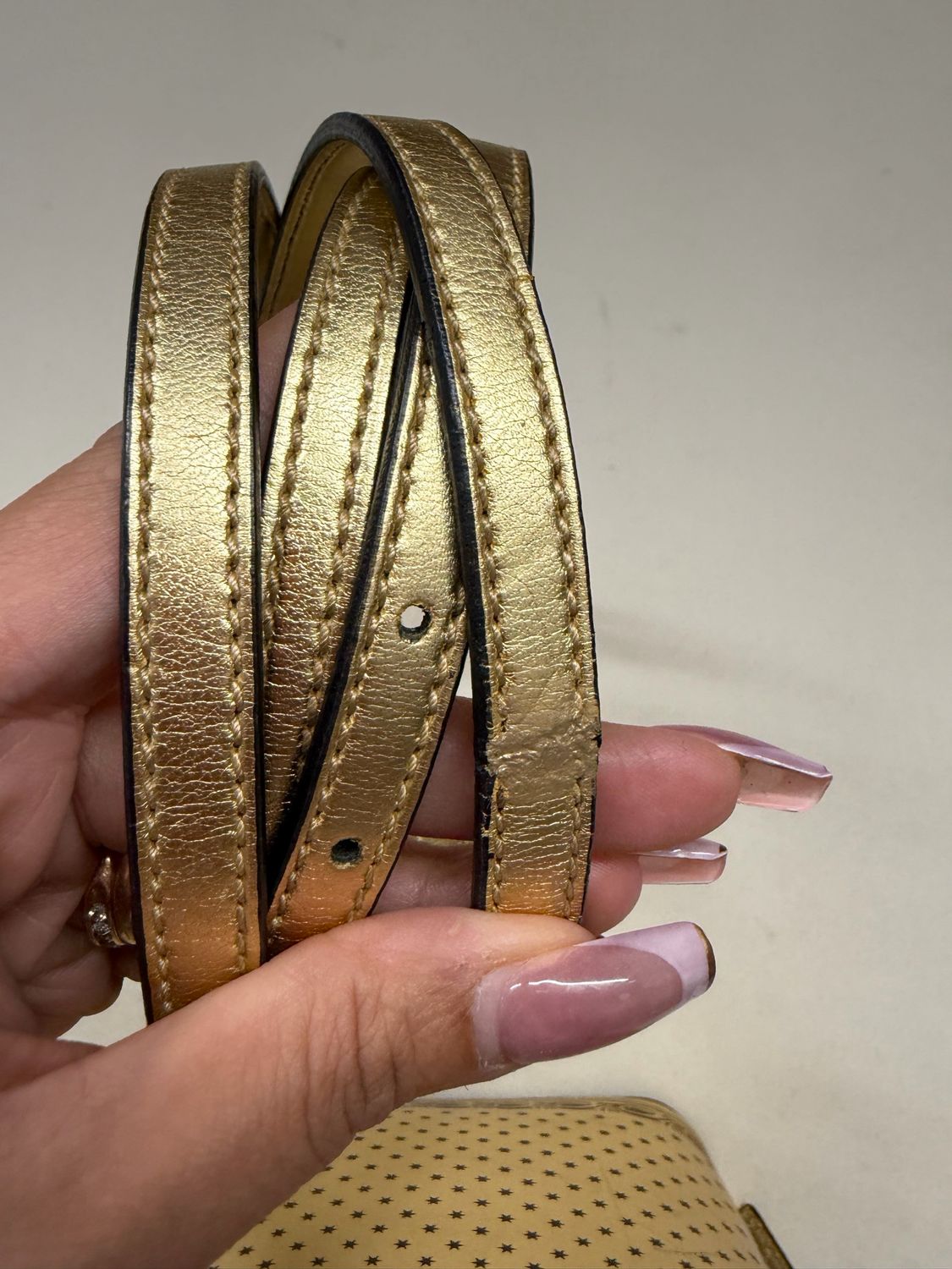 Gucci Sega Stars Mini Dome Crossbody Guccy Metallic Sling 