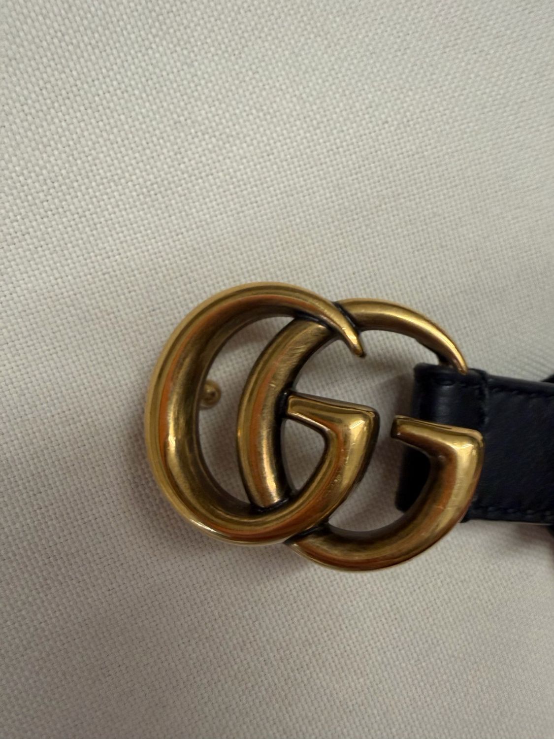 Gucci Marmont Belt Thin Double G in Black 80/32
