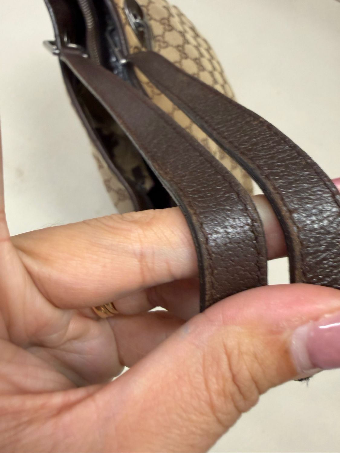 Gucci Monogram Canvas Eclipse Medium Tote in Dark Brown