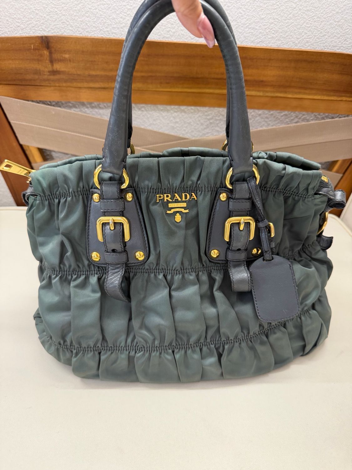 Prada Gaufre Nylon Tesutto Shoulder Bag