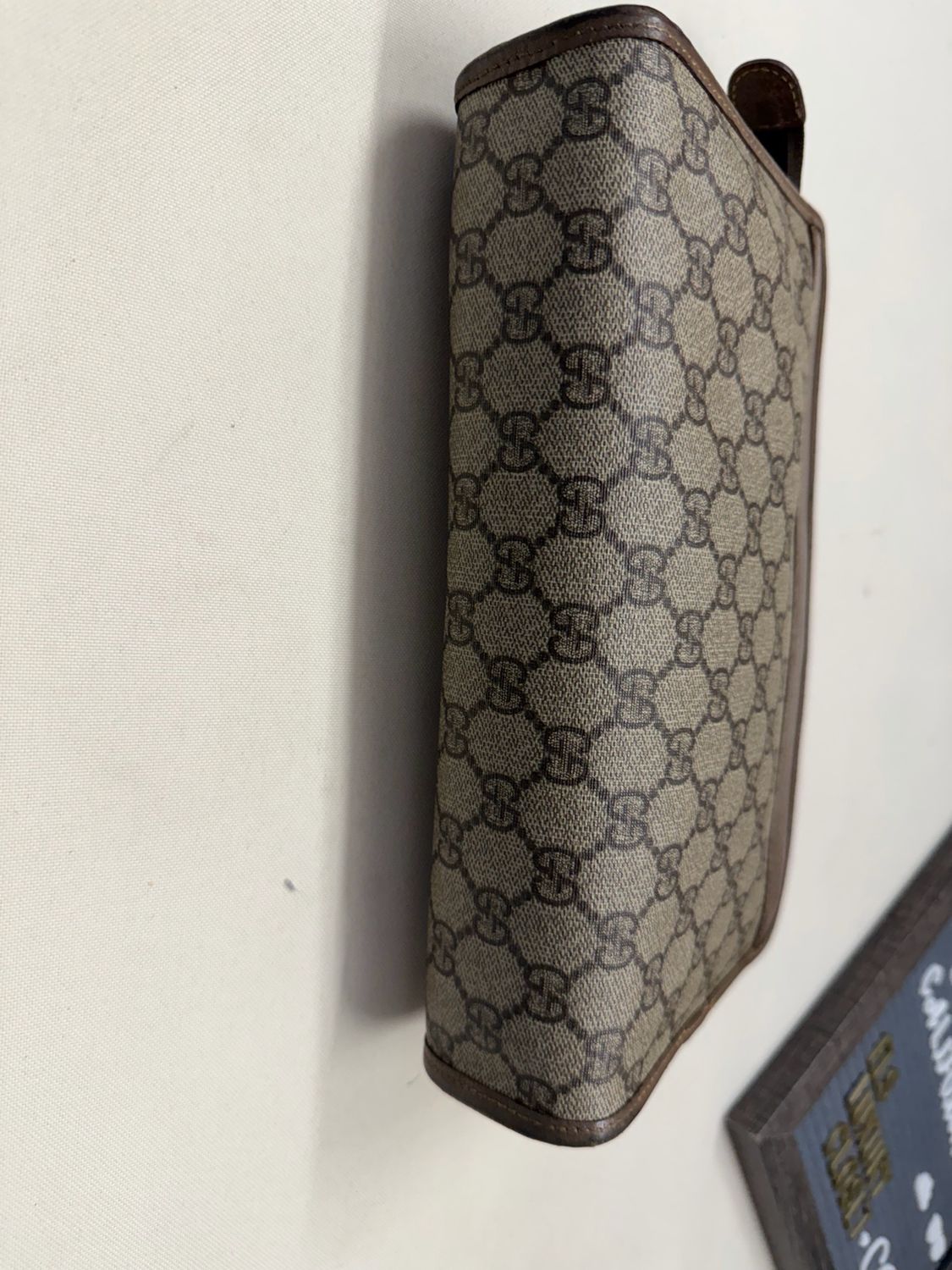 Gucci Vintage Supreme Clutch Toiletry Zipper