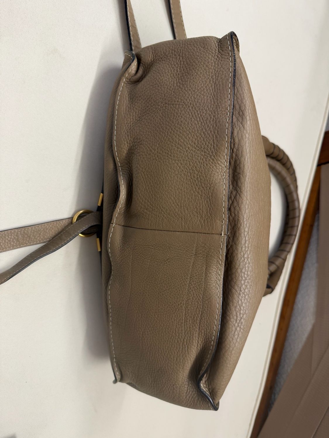 Chloe Marcie Saddle Messenger Sling Medium in Nut