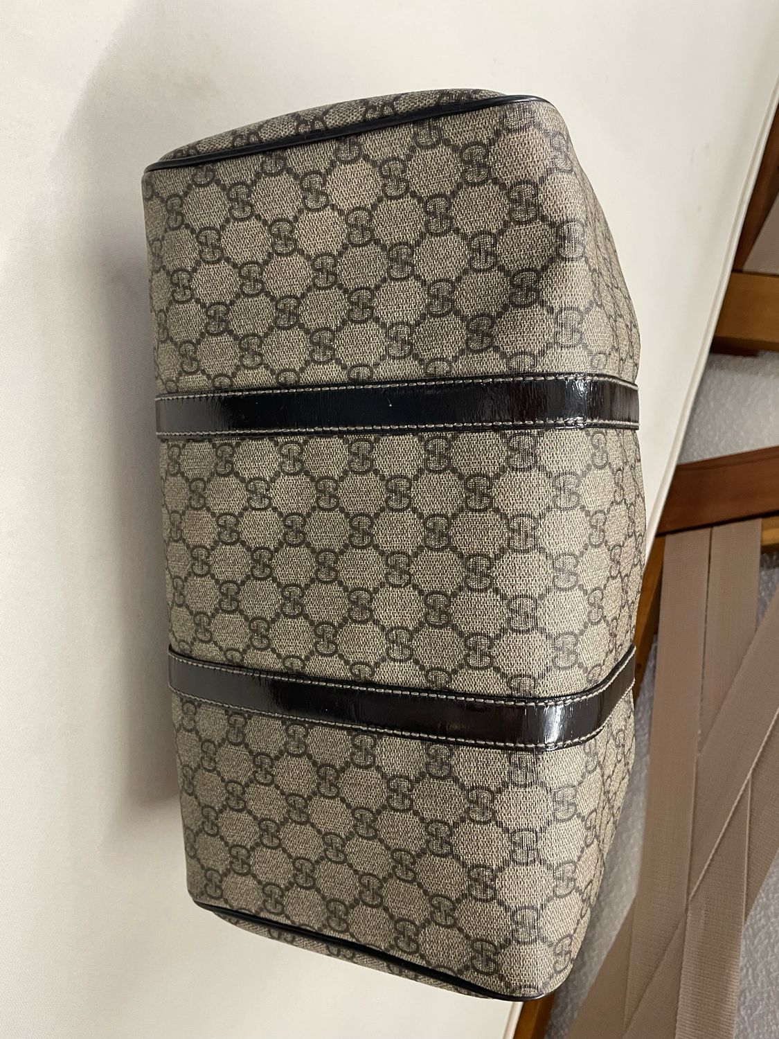 Gucci Joy Boston Satchel Tote Top Handle in Dark Brown