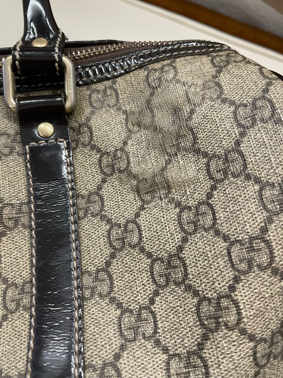 Gucci Joy Boston Satchel Tote Top Handle in Dark Brown
