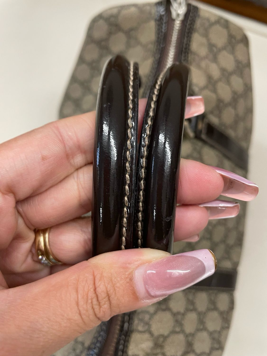 Gucci Joy Boston Satchel Tote Top Handle in Dark Brown