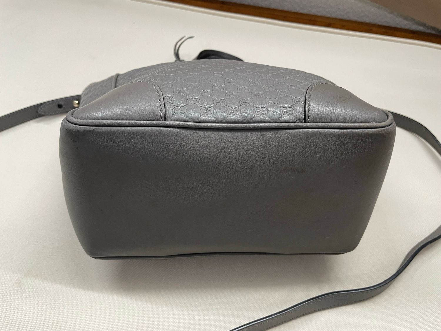 Gucci MicroMonogram Bree Small Sling in Gray