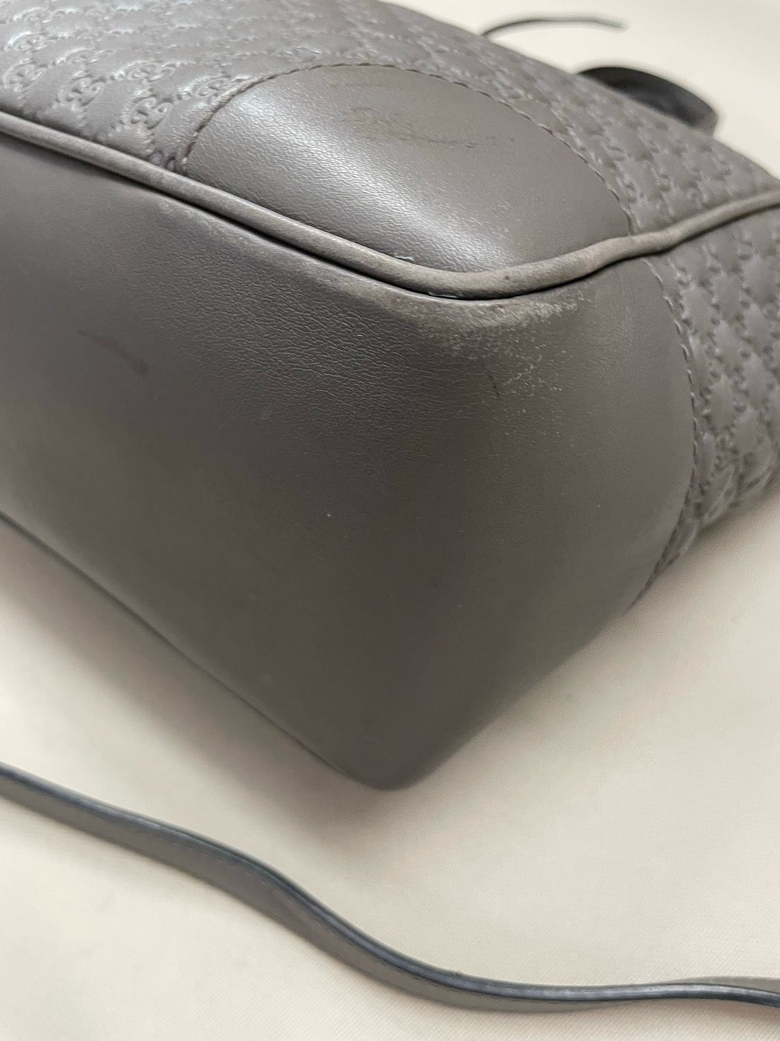 Gucci MicroMonogram Bree Small Sling in Gray