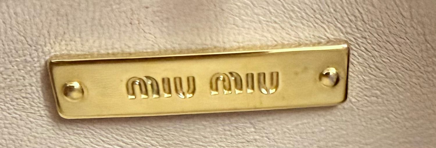 Miumiu Nappa Matelasse Leather Crossbody Messenger Sling