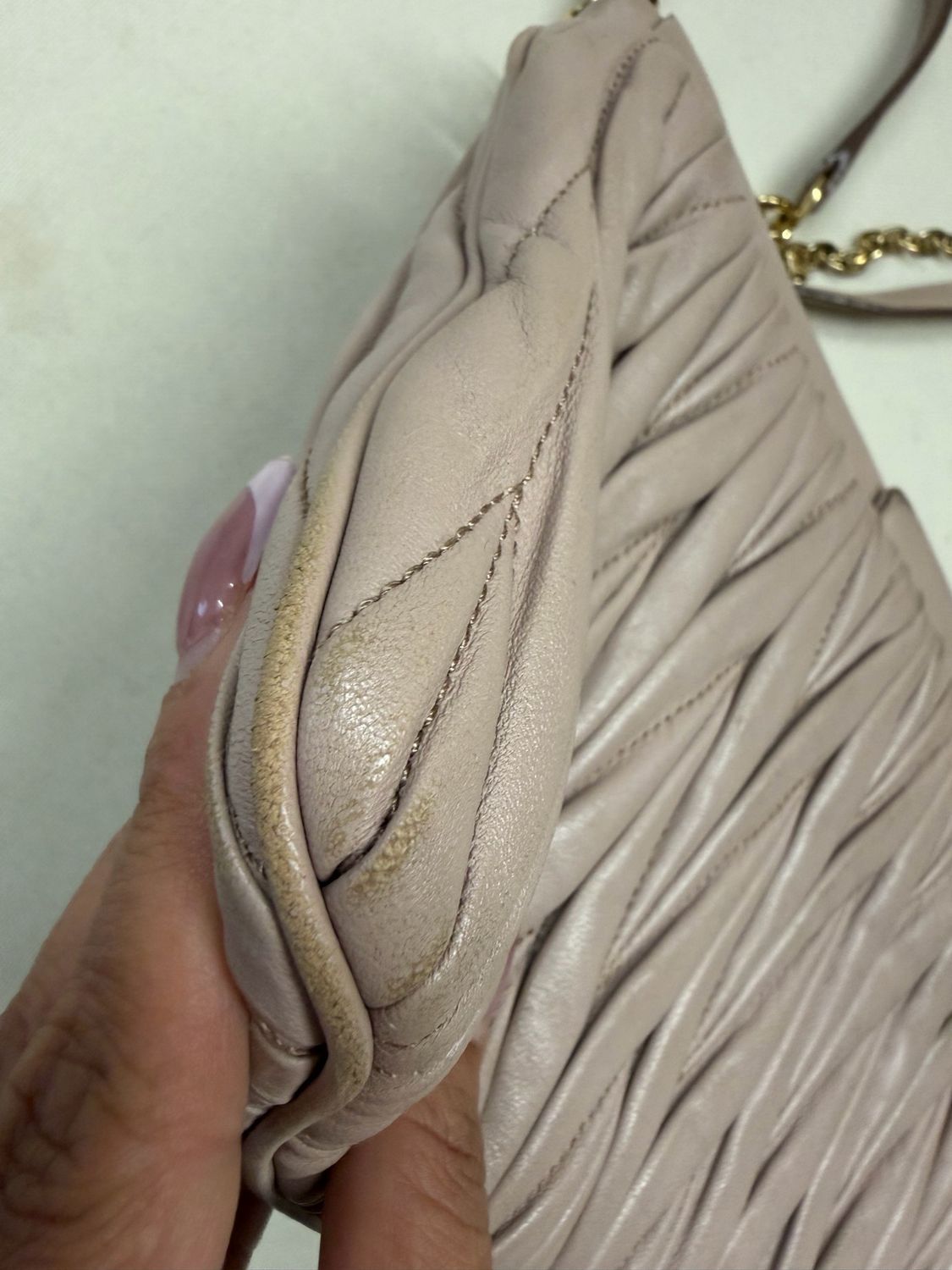 Miumiu Nappa Matelasse Leather Crossbody Messenger Sling