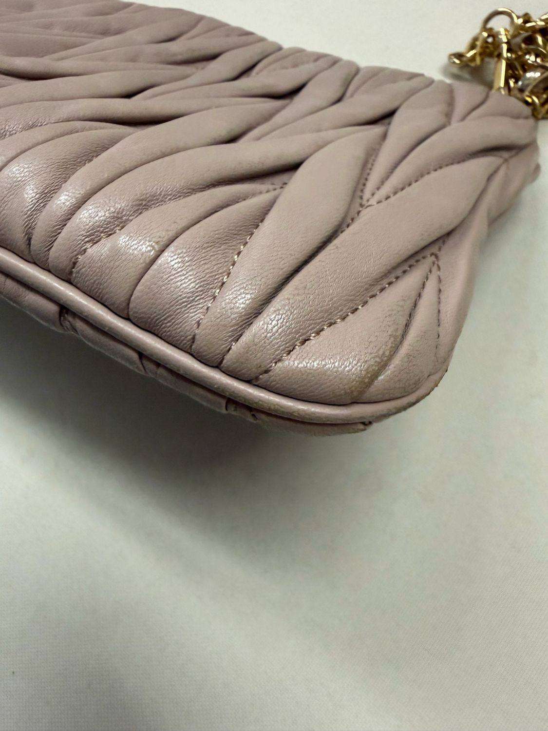 Miumiu Nappa Matelasse Leather Crossbody Messenger Sling