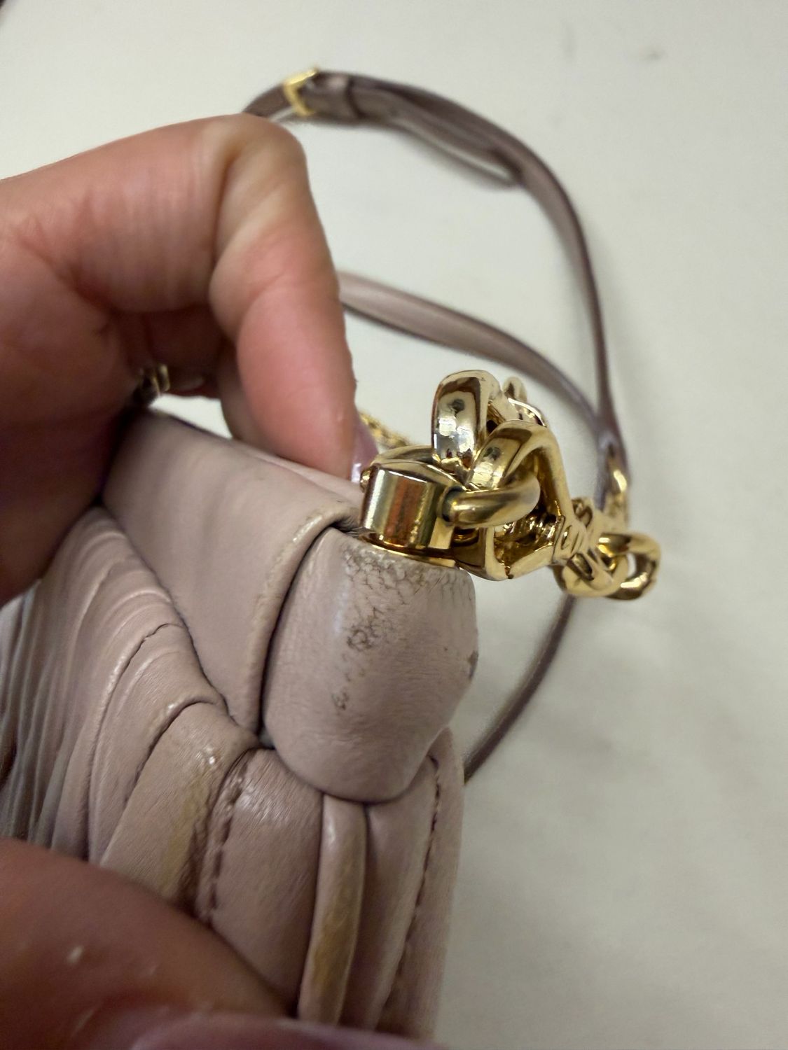 Miumiu Nappa Matelasse Leather Crossbody Messenger Sling