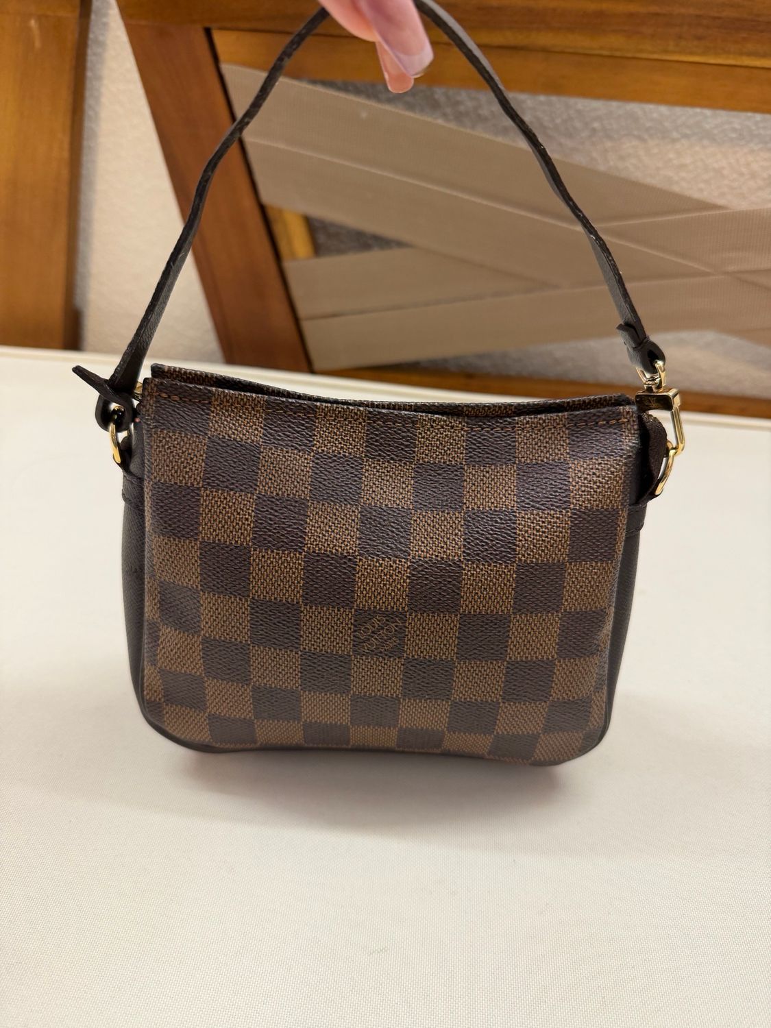 Louis Vuitton Damier Ebene Trousse Make Up Bag Pochette