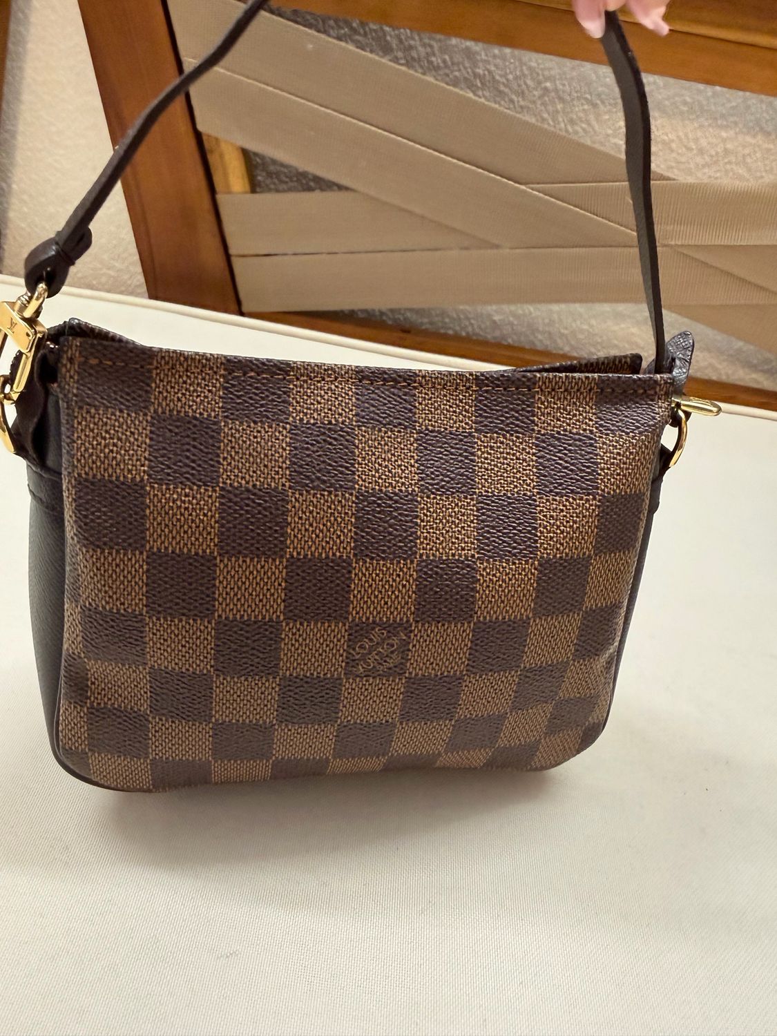 Louis Vuitton Damier Ebene Trousse Make Up Bag Pochette