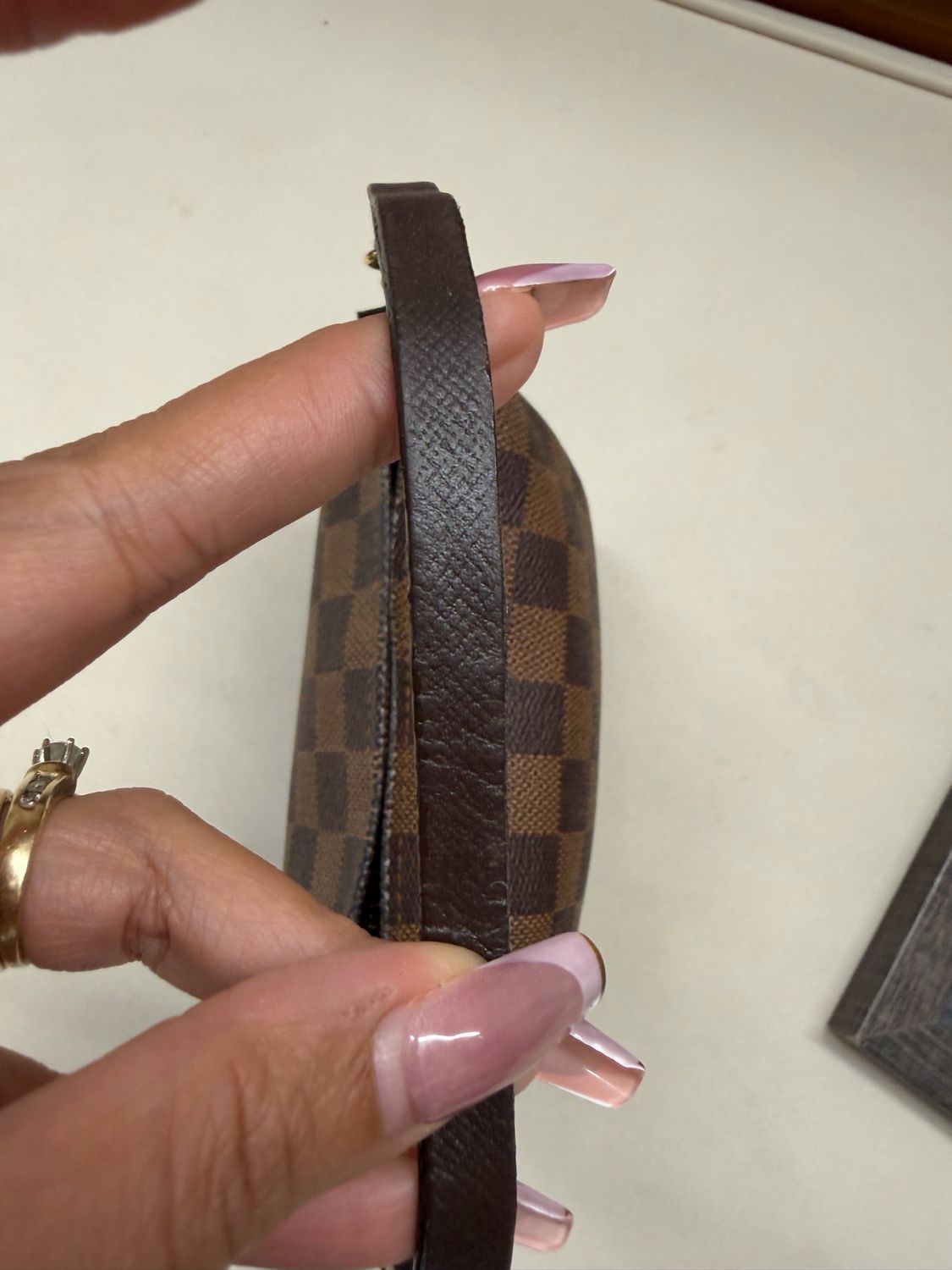Louis Vuitton Damier Ebene Trousse Make Up Bag Pochette