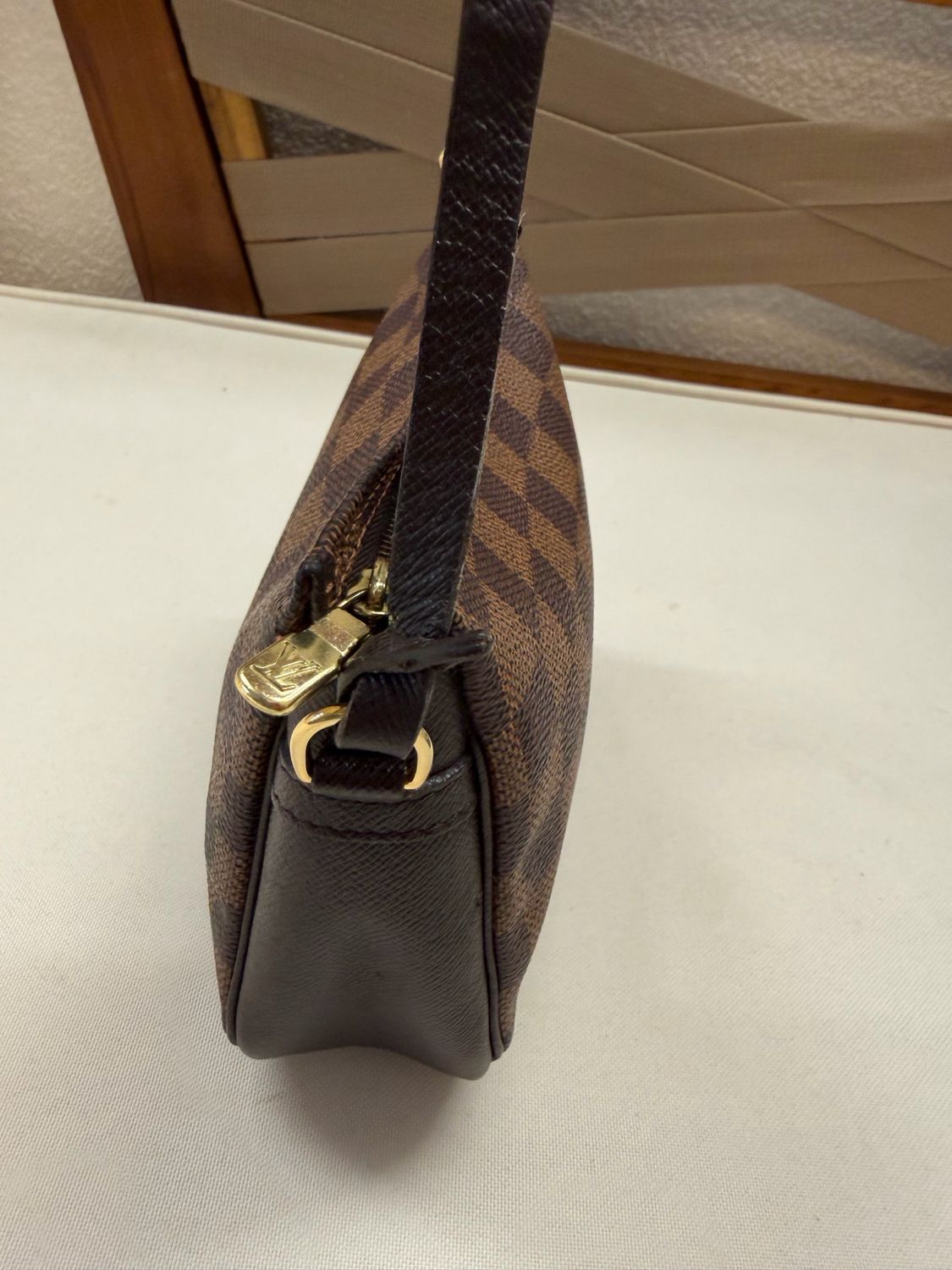 Louis Vuitton Damier Ebene Trousse Make Up Bag Pochette