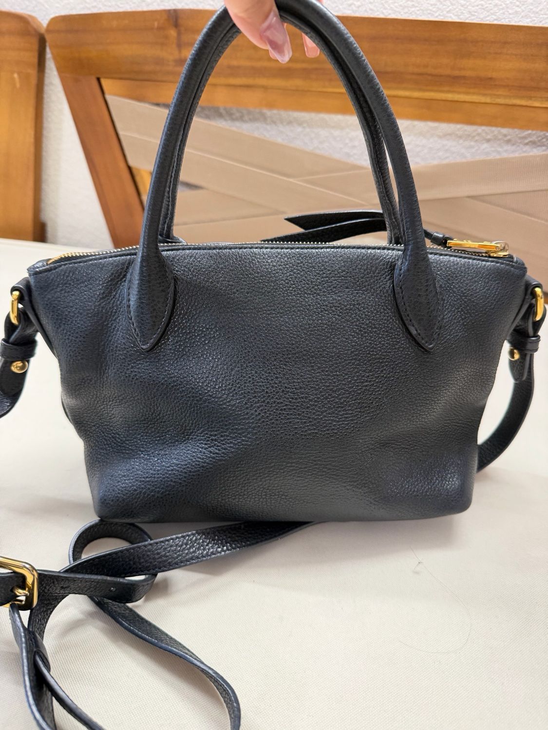 Prada Vitello Daino Crossbody Messenger Sling in Black