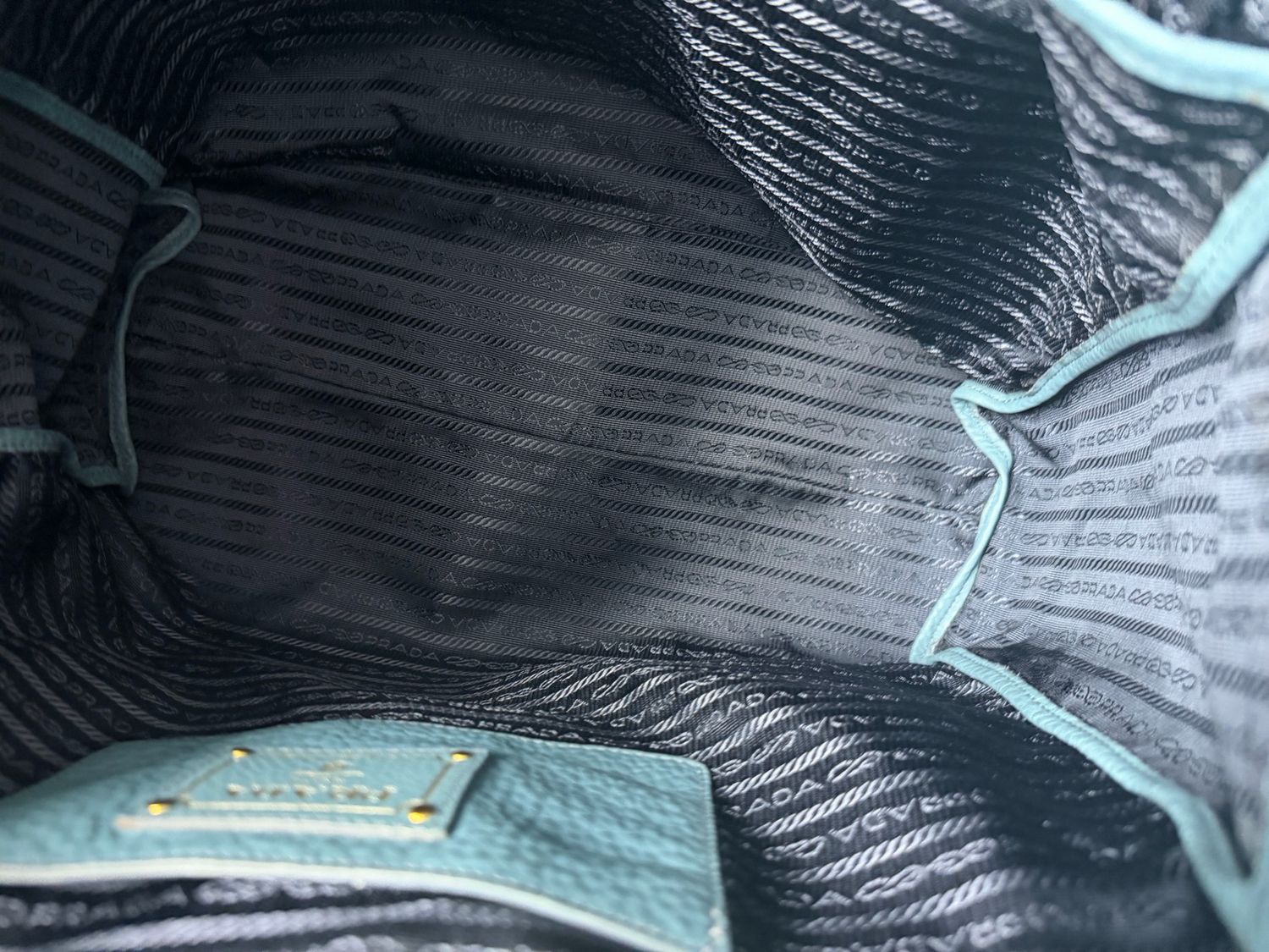 Prada Vitello Daino Pebbled Leather Shopper Sling