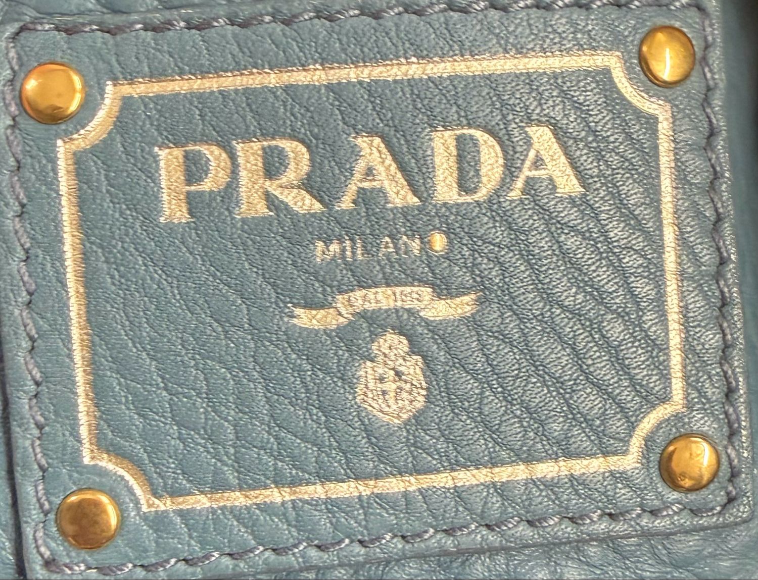 Prada Vitello Daino Pebbled Leather Shopper Sling